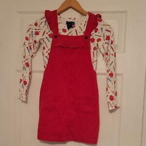 Cynthia Rowley Red and White Kids Matching Jumper